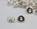 2 Flagel, Ohrmutter, ohrflagel, Ersatzteil, far Ohrstecker , 6,5  mm, Silber 925