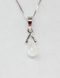 Edler 2,25 Carat Mondlichttopas Anhanger 925 Silber Collier Kette Top Edelstein