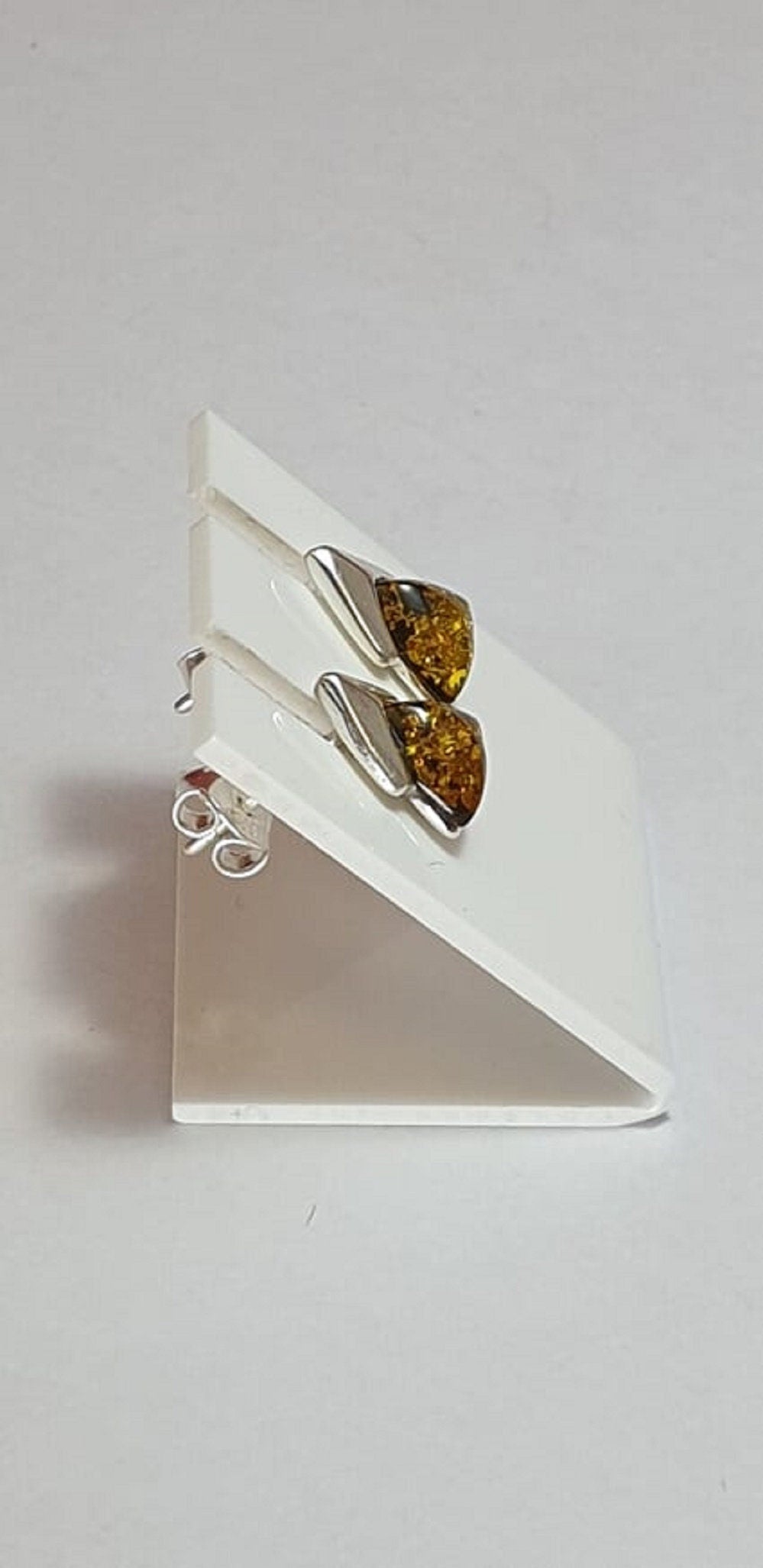 Edler Bernstein Ohrstecker Unisex 925 Silber Ohrschmuck Bernsten aus Litauen