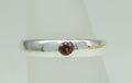 0,10 Carat Granat Ring 925 Silber Fingerring Unisex Edelsteinring Grosse 7