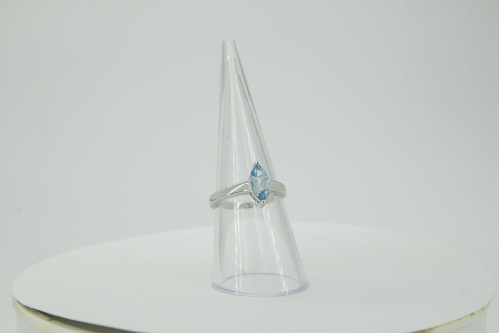 0,83 Carat Blautopas Ring 925 Silber himmelblauer Topas  Grasse 54 / 7 / 17,3