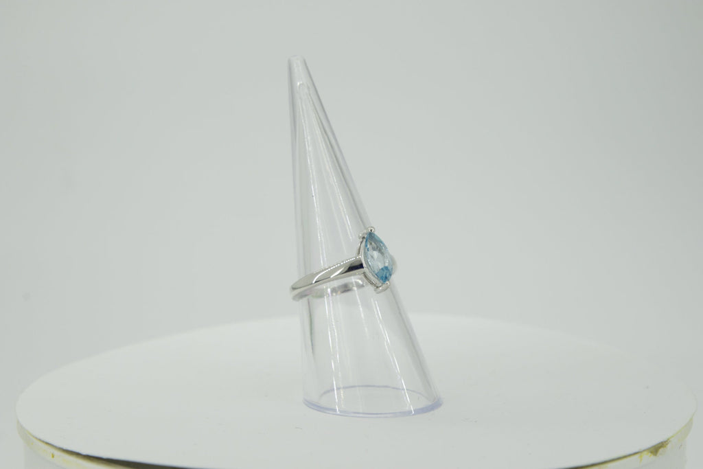 0,83 Carat Blautopas Ring 925 Silber himmelblauer Topas  Grasse 54 / 7 / 17,3