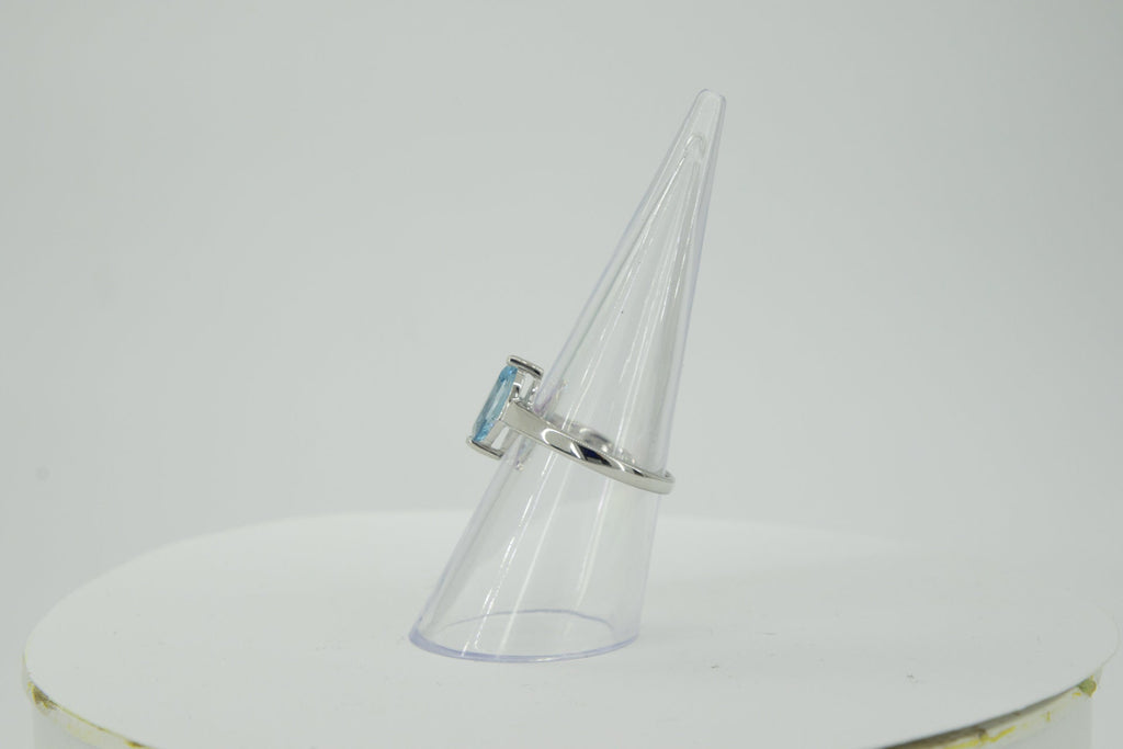 0,83 Carat Blautopas Ring 925 Silber himmelblauer Topas  Grasse 54 / 7 / 17,3