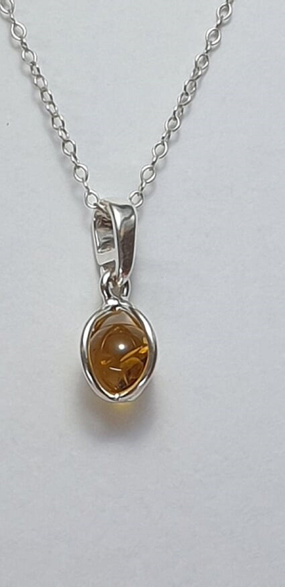 Edler Bernsteinanhanger 925 Collier Kette Bernstein aus Litauen Top Edel