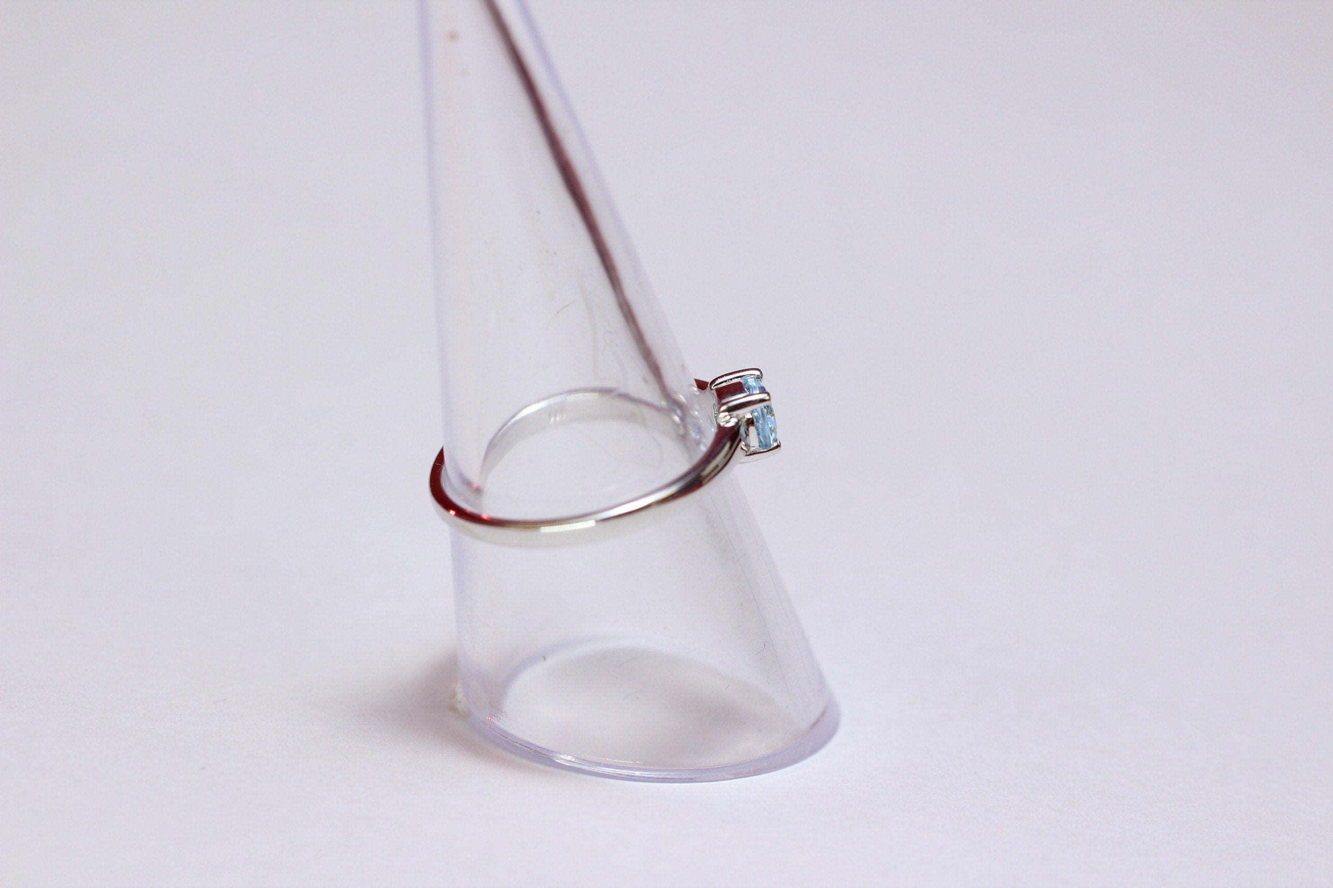 Edler 1,15 Carat Blautopas Ring 925 Silber Fingerring sky blue Grasse 7 / 15 / 45