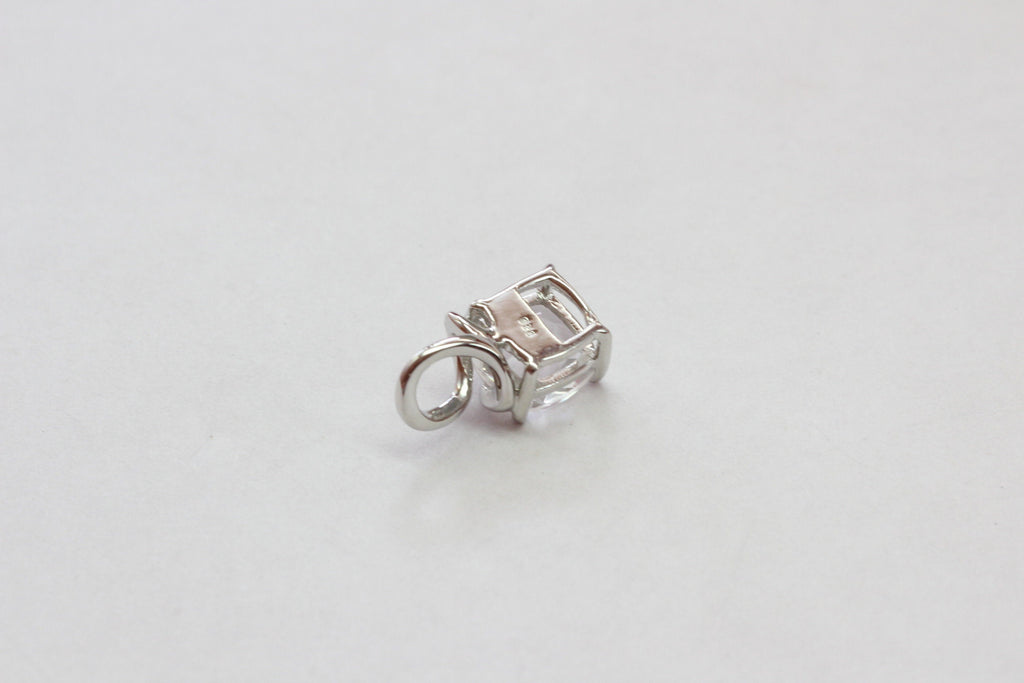 Edler 1,45 Carat weisstopas Anhanger 925 Silber weisser Topas Collier Kette