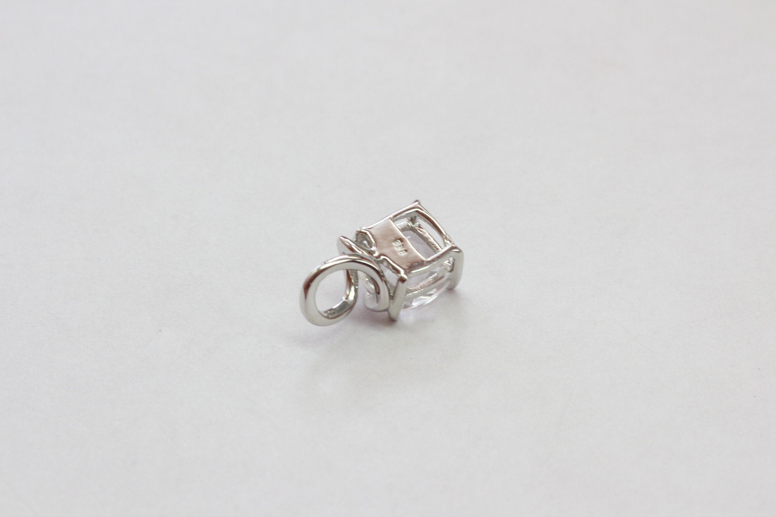 Edler 1,45 Carat weisstopas Anhanger 925 Silber weisser Topas Collier Kette