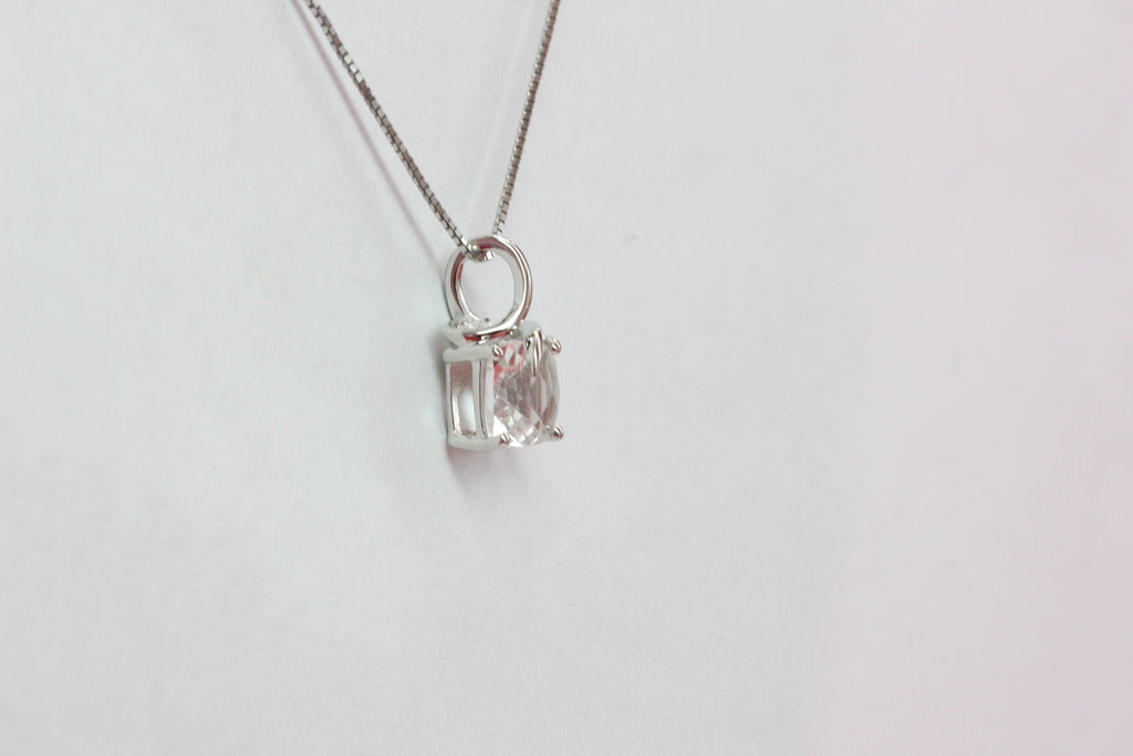 Edler 1,45 Carat weisstopas Anhanger 925 Silber weisser Topas Collier Kette