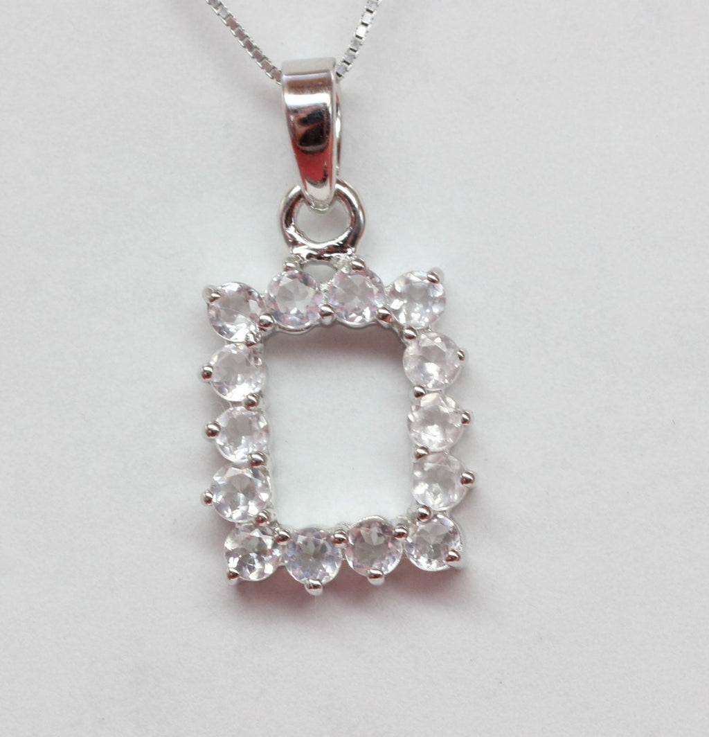 Edler 1,5 Carat Rosenquarz Anhänger 925 Silber  rosa Edelstein