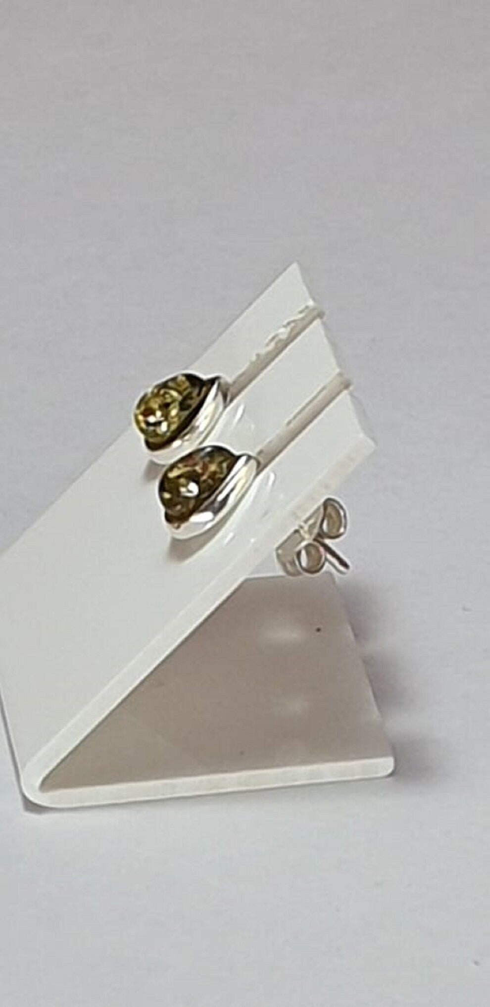 Edler Bernstein Ohrstecker Unisex 925 Silber Ohrschmuck Bernsten aus Litauen
