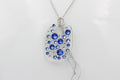 Collier Bubble mit Swarovski-Elements Saphire mit 925 Silber Kette