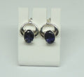 2,2 Carat moderne Iolith Ohrstecker, 925 Silber, Wassersaphir. Luchssaphir