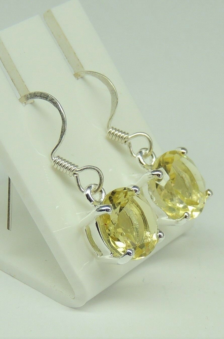 Edle 5,0 Carat Limonen Quarz Ohrhanger 925 Silber Lemonquarz Quarz Ohrstecker
