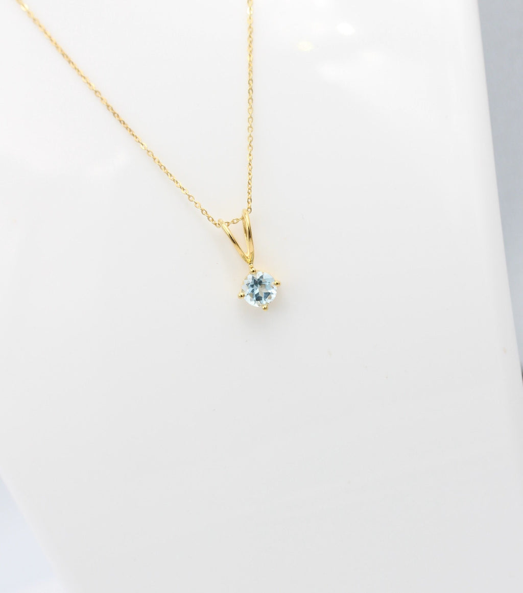 0,95 Carat Blautopas Anhänger 925 Silber  himmelblauer Topas vergoldet
