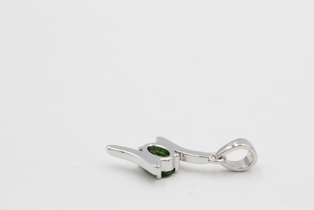 0,72 Carat Chromdiopsid Anhänger 925 Silber Chrom Diopsid Schmuck aus Russland