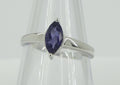 0,83 Carat Iolith Ring 925 Silber Wassersaphir Luchssaphir  Grasse 54 / 7 / 17,3