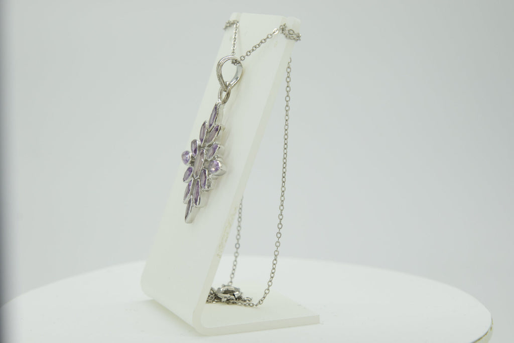 3,7 Carat edler Amethyst Anhanger 925 Silber  Amethyst Anhanger