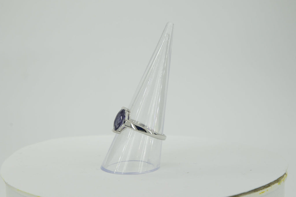 0,83 Carat Iolith Ring 925 Silber Wassersaphir Luchssaphir  Grasse 54 / 7 / 17,3