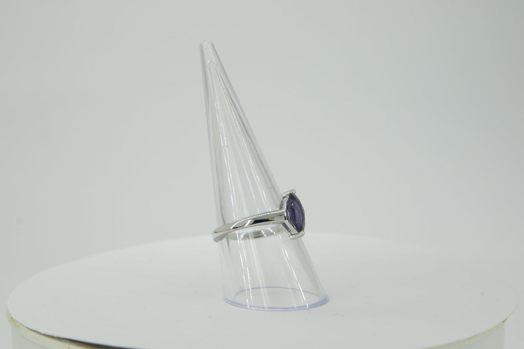0,83 Carat Iolith Ring 925 Silber Wassersaphir Luchssaphir  Grasse 54 / 7 / 17,3