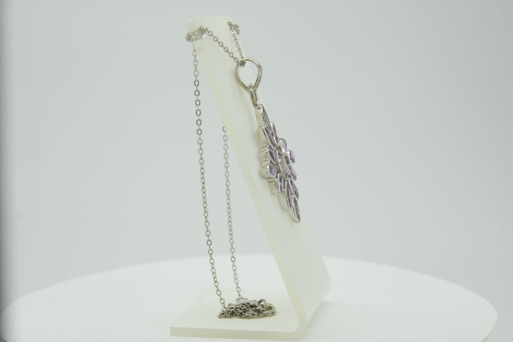 3,7 Carat edler Amethyst Anhanger 925 Silber  Amethyst Anhanger