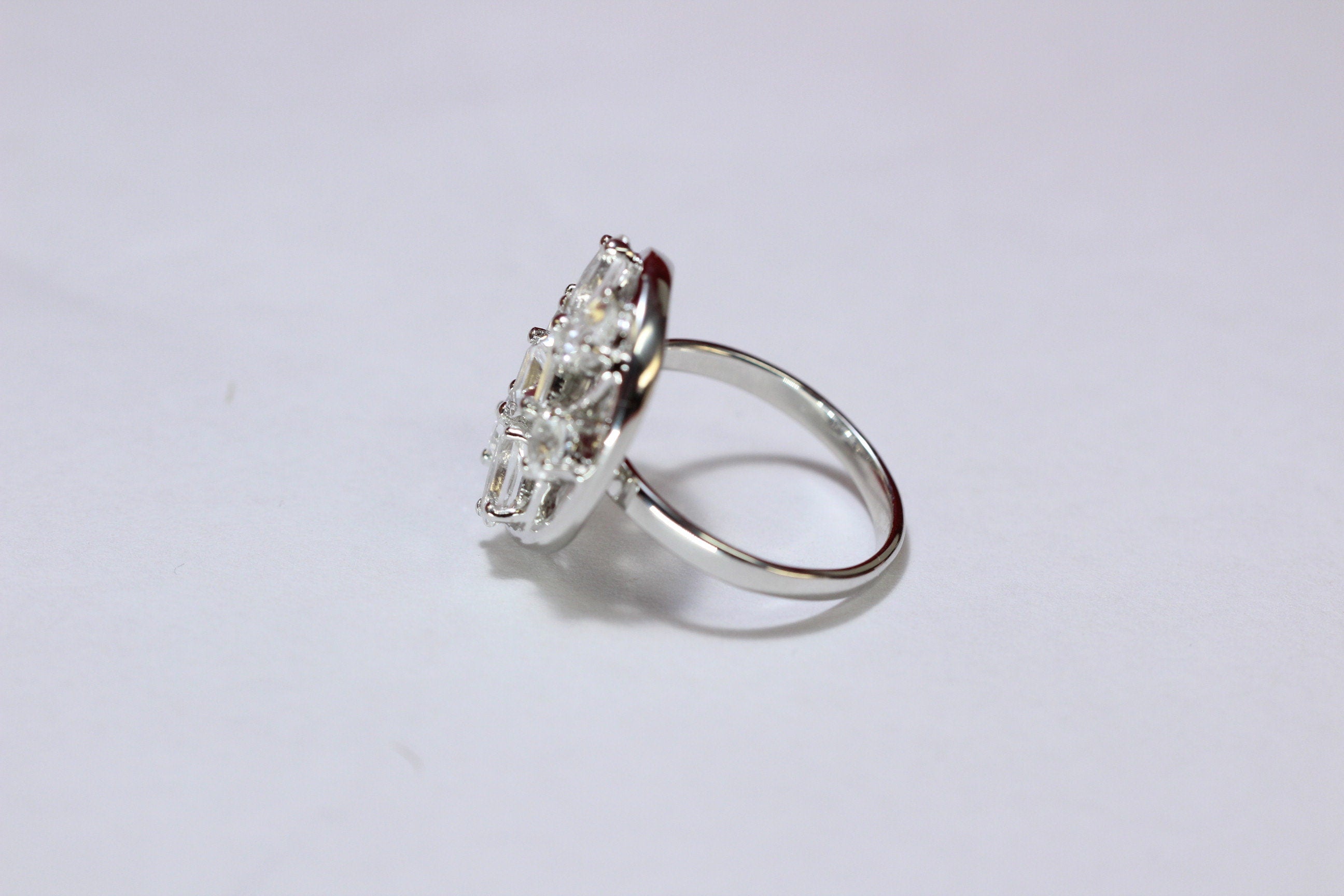 Design pur 3,9 Carat weisstopas  Ring 925 Silber Grasse 58 / 8/ 18,5 weisser Topas