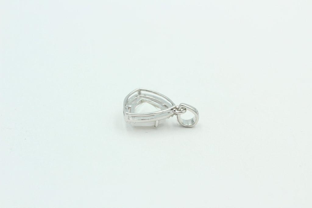2,25 Carat weißer Onyx mit Zirkonia 925 Silber Kette Onyxanhänger Collier