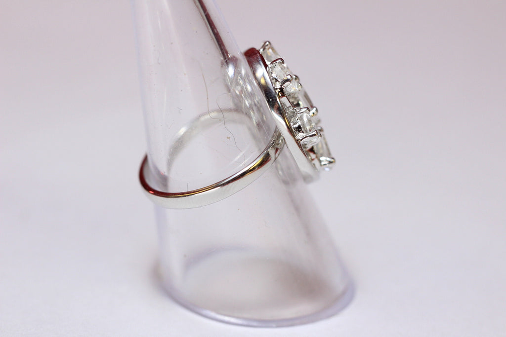 Design pur 3,9 Carat weisstopas  Ring 925 Silber Grasse 58 / 8/ 18,5 weisser Topas