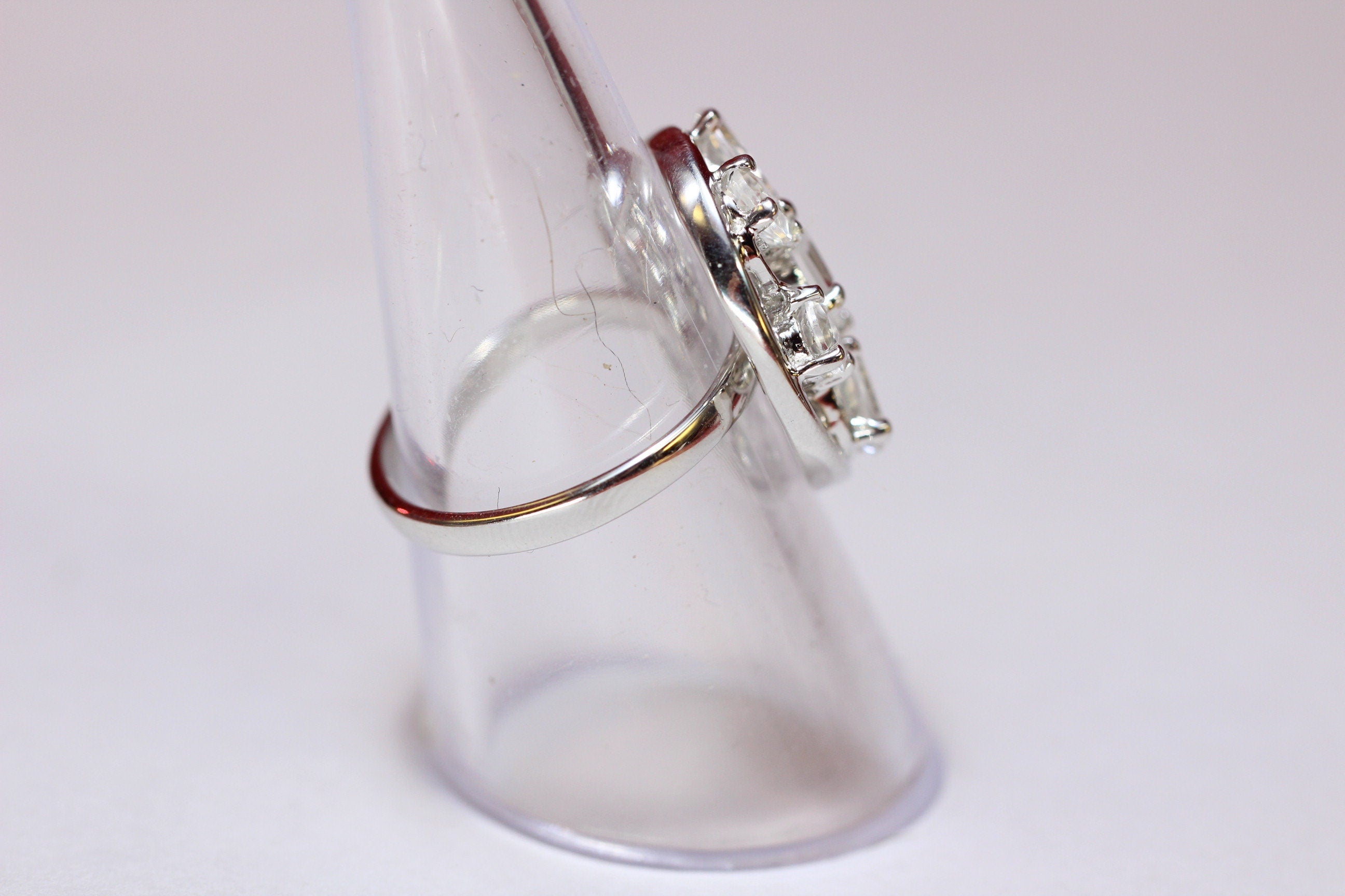 Design pur 3,9 Carat weisstopas  Ring 925 Silber Grasse 58 / 8/ 18,5 weisser Topas