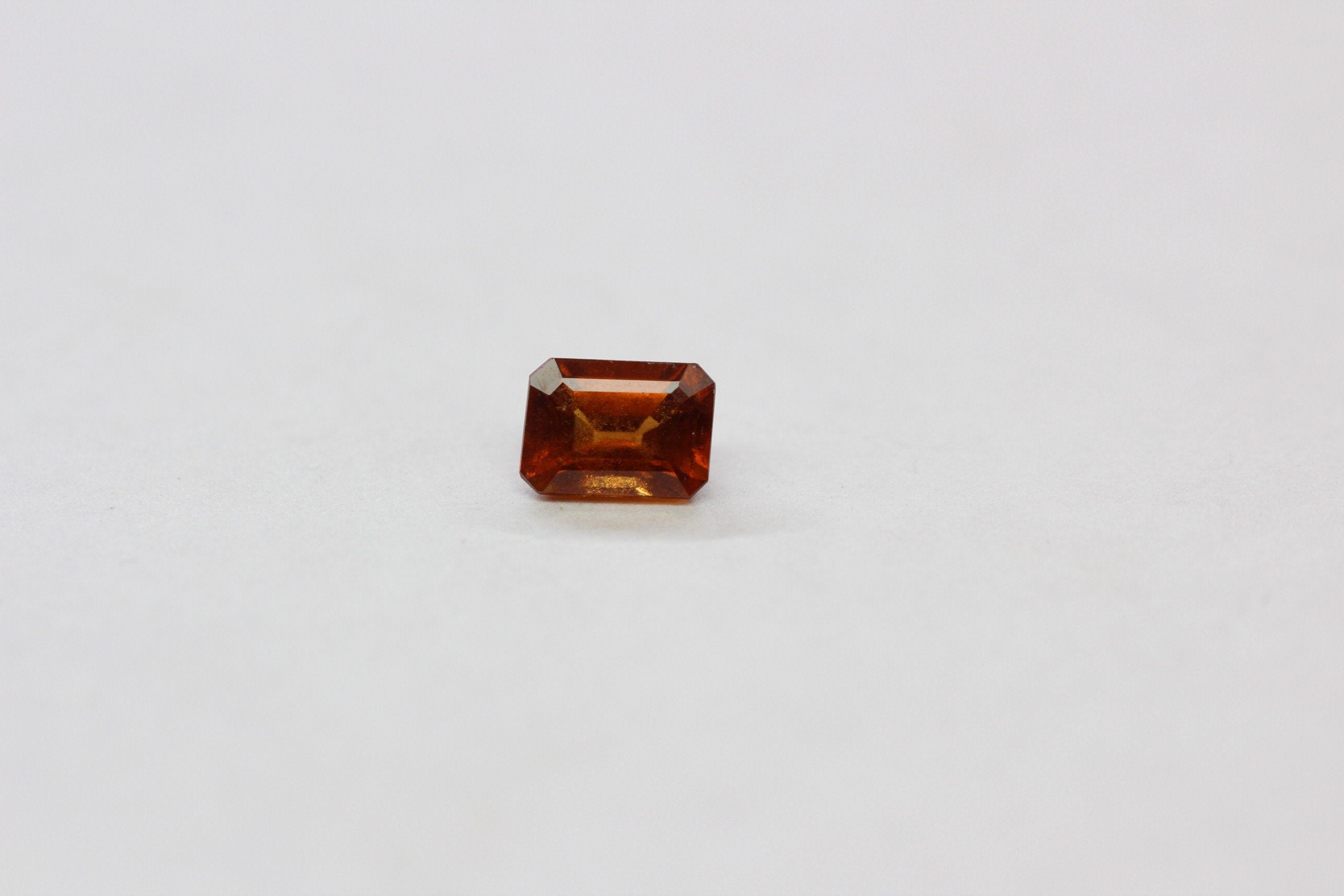 1,17 Carat orange Hessonit Granat Edelsteinn Oktagonschliff Sammlerstein VS Qualitat
