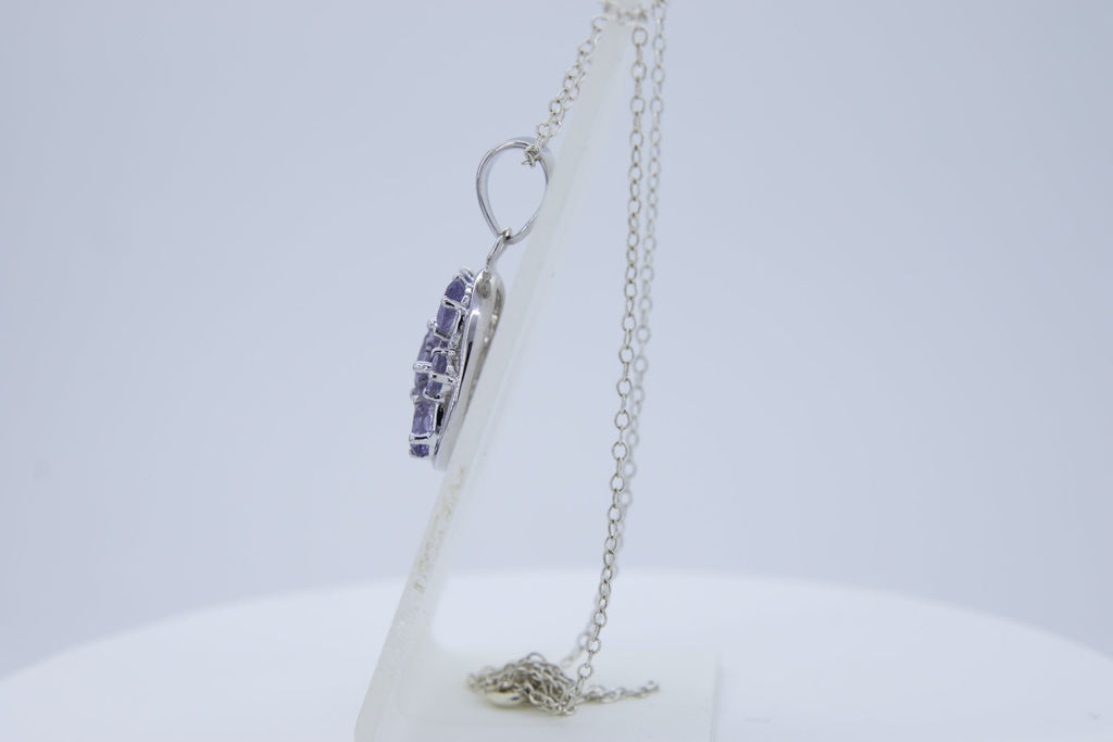 Design pur 3,9 Carat Iolith Anhanger 925 Silber Edel Wassersaphir