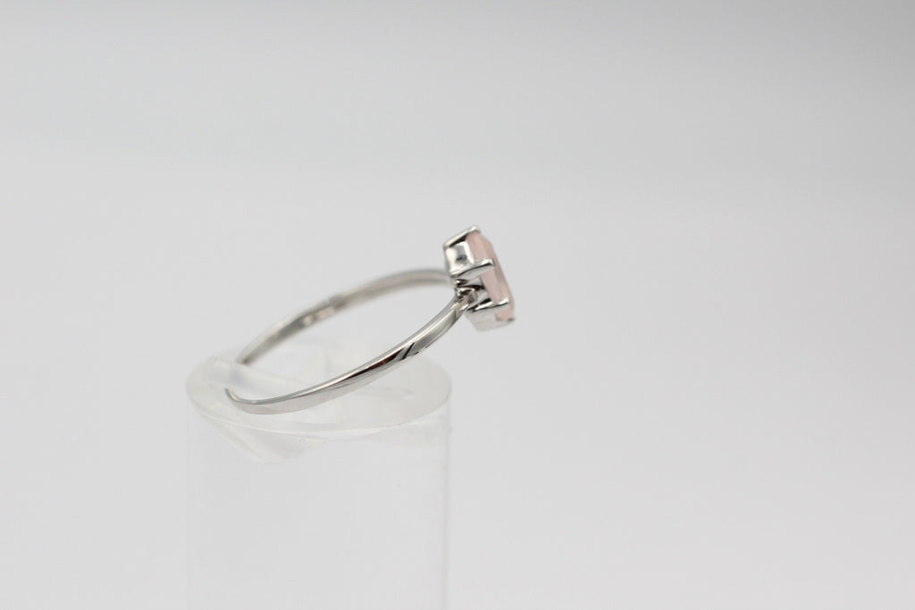 Edler 0,88 Carat Rosenquarz Ring 925 Silber t Ring  Gr. 6 / 16,5 / 51 Edelstein