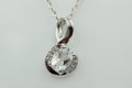 1,12 Carat Bergkristall Anhänger 925 Silber  mit Zirkonia Kristallanhänger