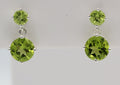 Edle 2,4 Carat Peridot Ohrstecker 925 Silber Ohrschmuck Edelstein Olivin Top