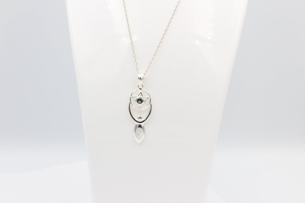Edler 0,24 Carat Mystik Topas Design Anhänger 925 Silber  mystischer Topas