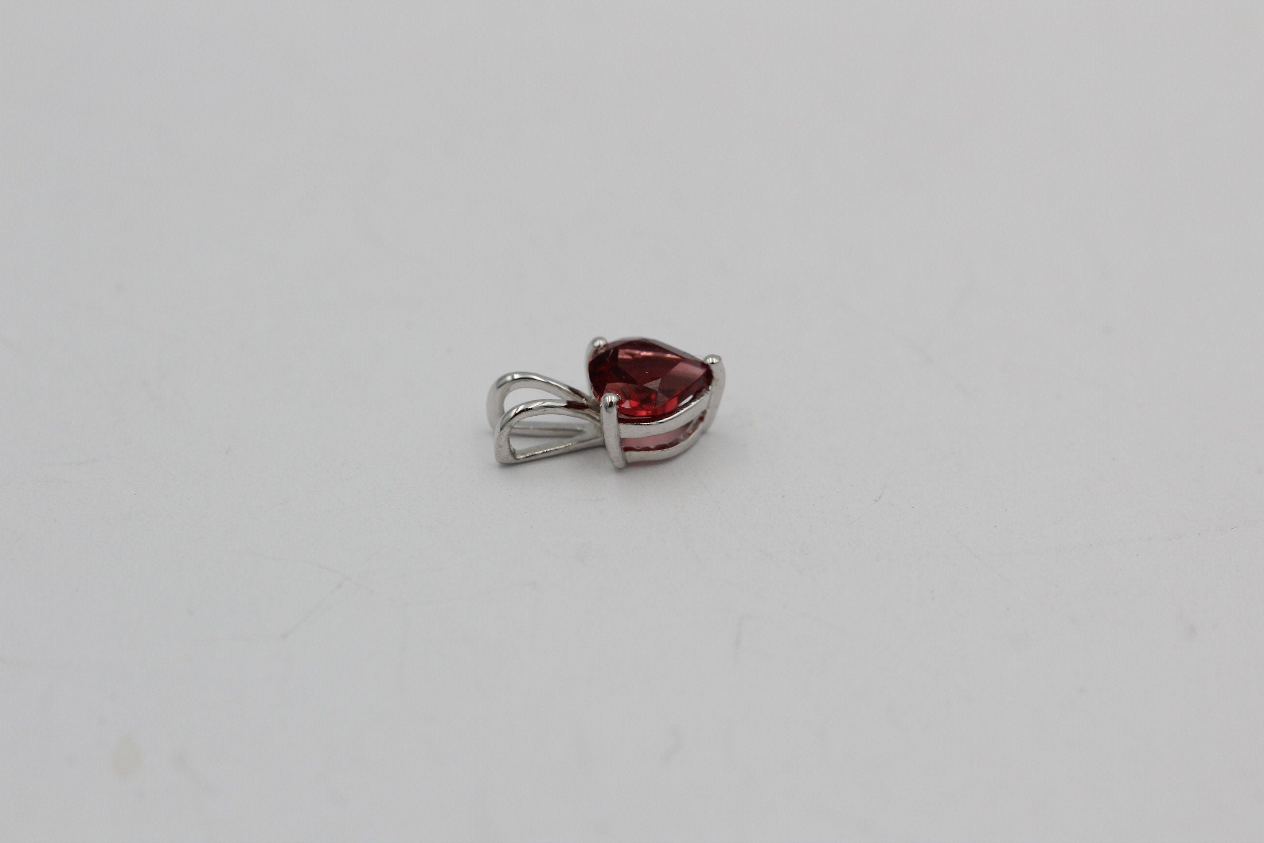 Edler 1,2 Carat Granat Anhänger 925 Silber Collier Kette  Schmuck Blutrot