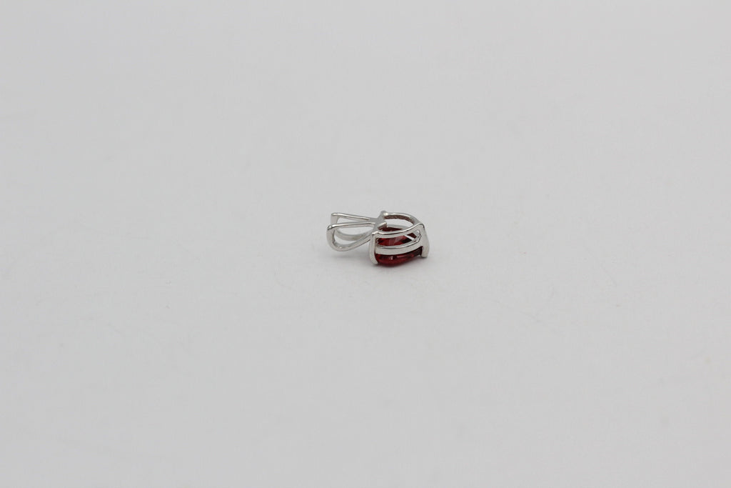Edler 1,2 Carat Granat Anhänger 925 Silber Collier Kette  Schmuck Blutrot