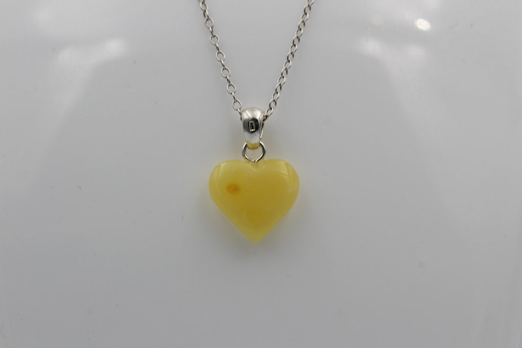 Bernstein Herz 925 Silber Anhänger Collieranhänger Herz aus Bernstein Schmuck