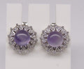 1,36 Carat Amethyst Ohrstecker 925 Silber Zirkonia Top EDEL