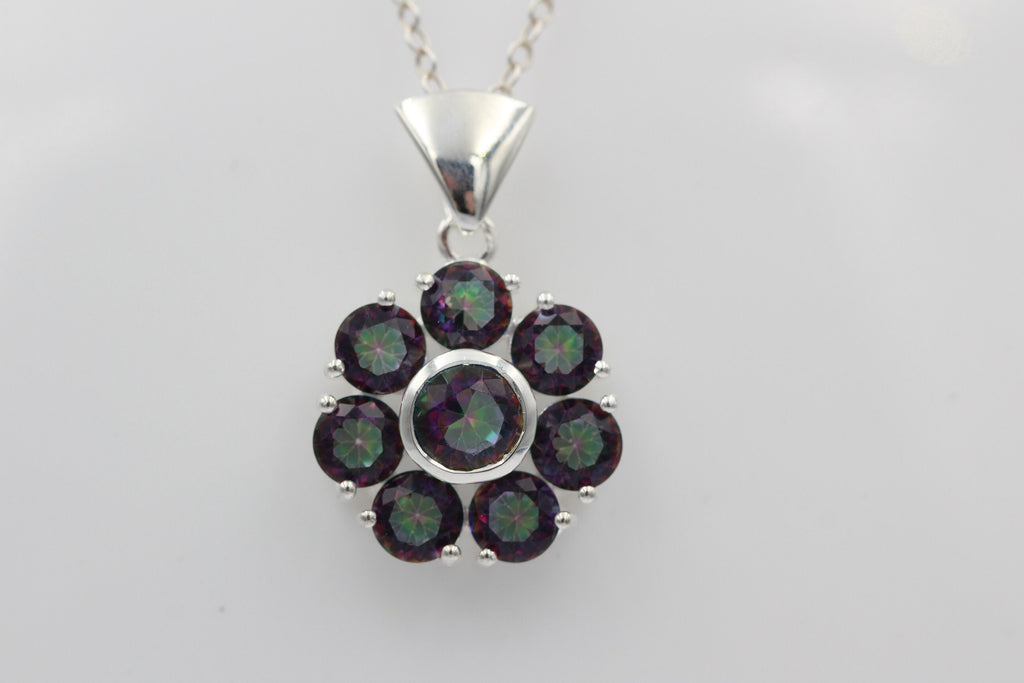 Edler 2,53 Carat Mystik Topas Anhänger 925 Silber mystischer Topas Top Edel