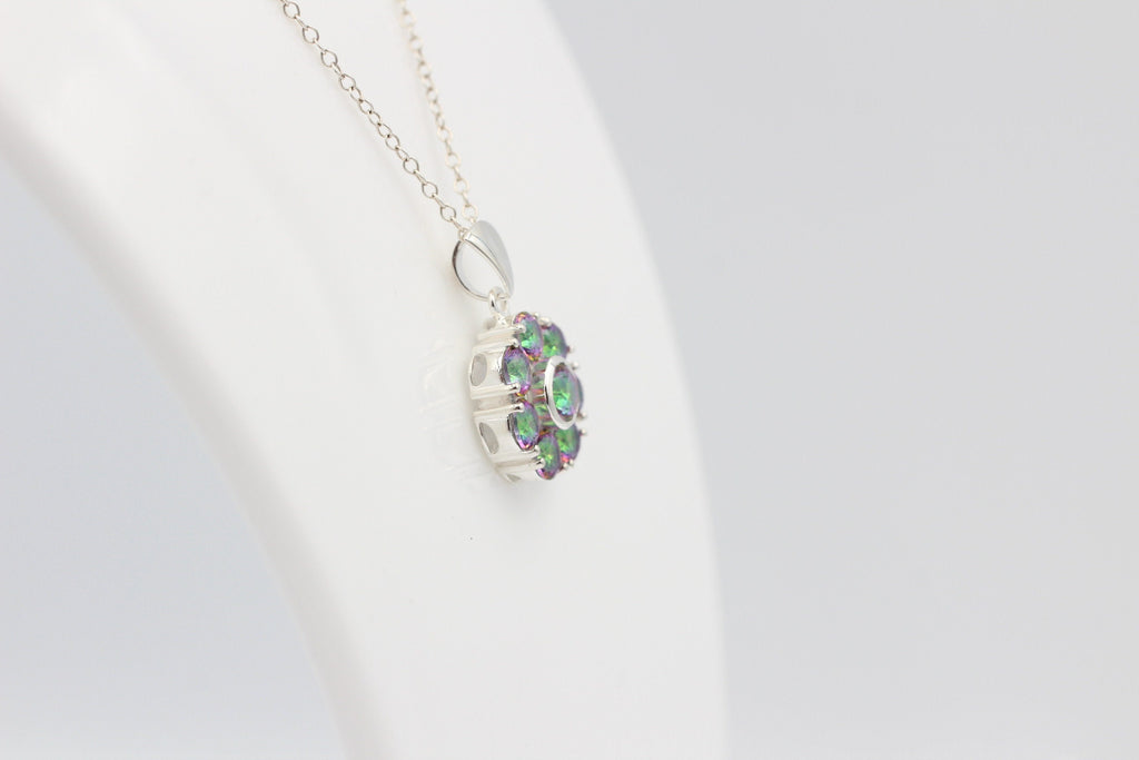Edler 2,53 Carat Mystik Topas Anhänger 925 Silber mystischer Topas Top Edel