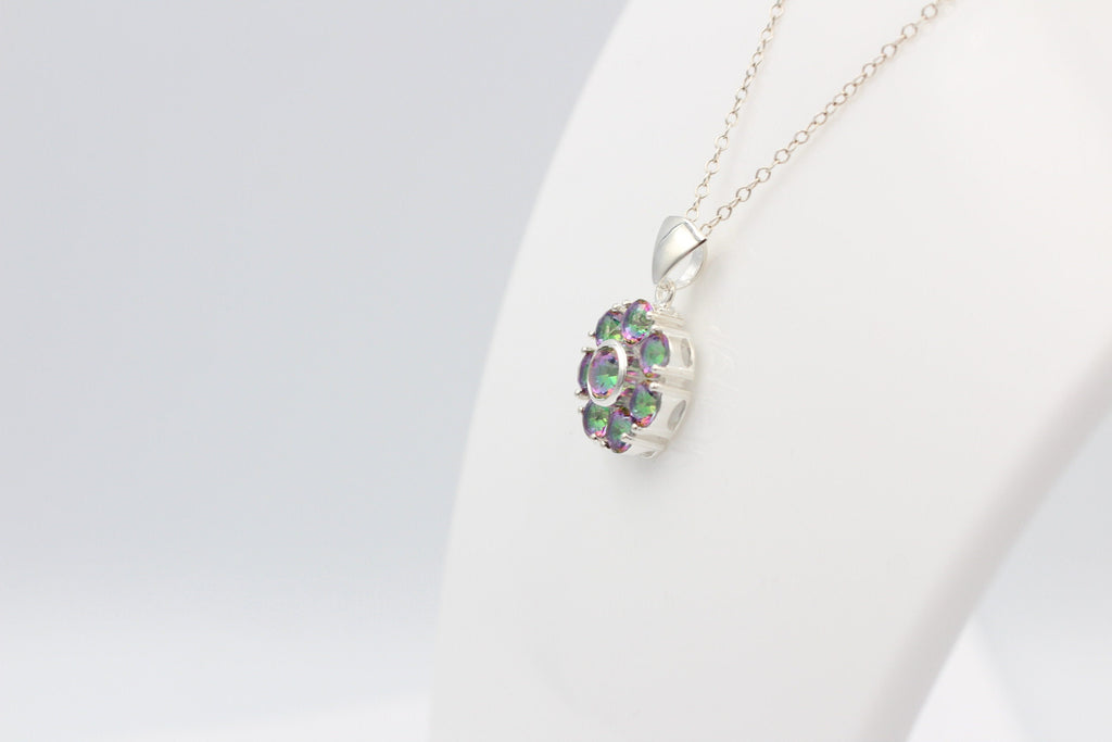 Edler 2,53 Carat Mystik Topas Anhänger 925 Silber mystischer Topas Top Edel