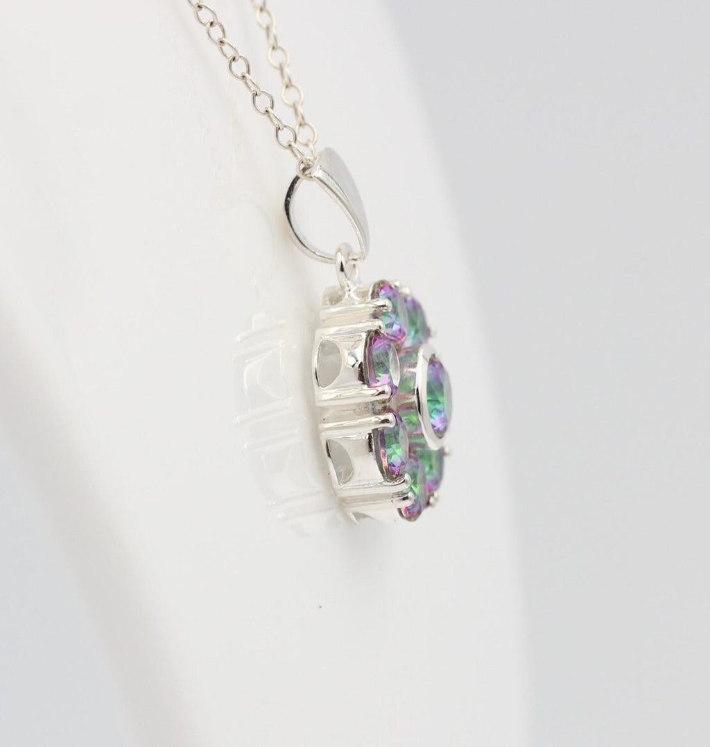 Edler 2,53 Carat Mystik Topas Anhänger 925 Silber mystischer Topas Top Edel
