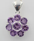 Edler 2,53 Carat Amethyst Anhänger 925 Silber violetter Edelstein Top