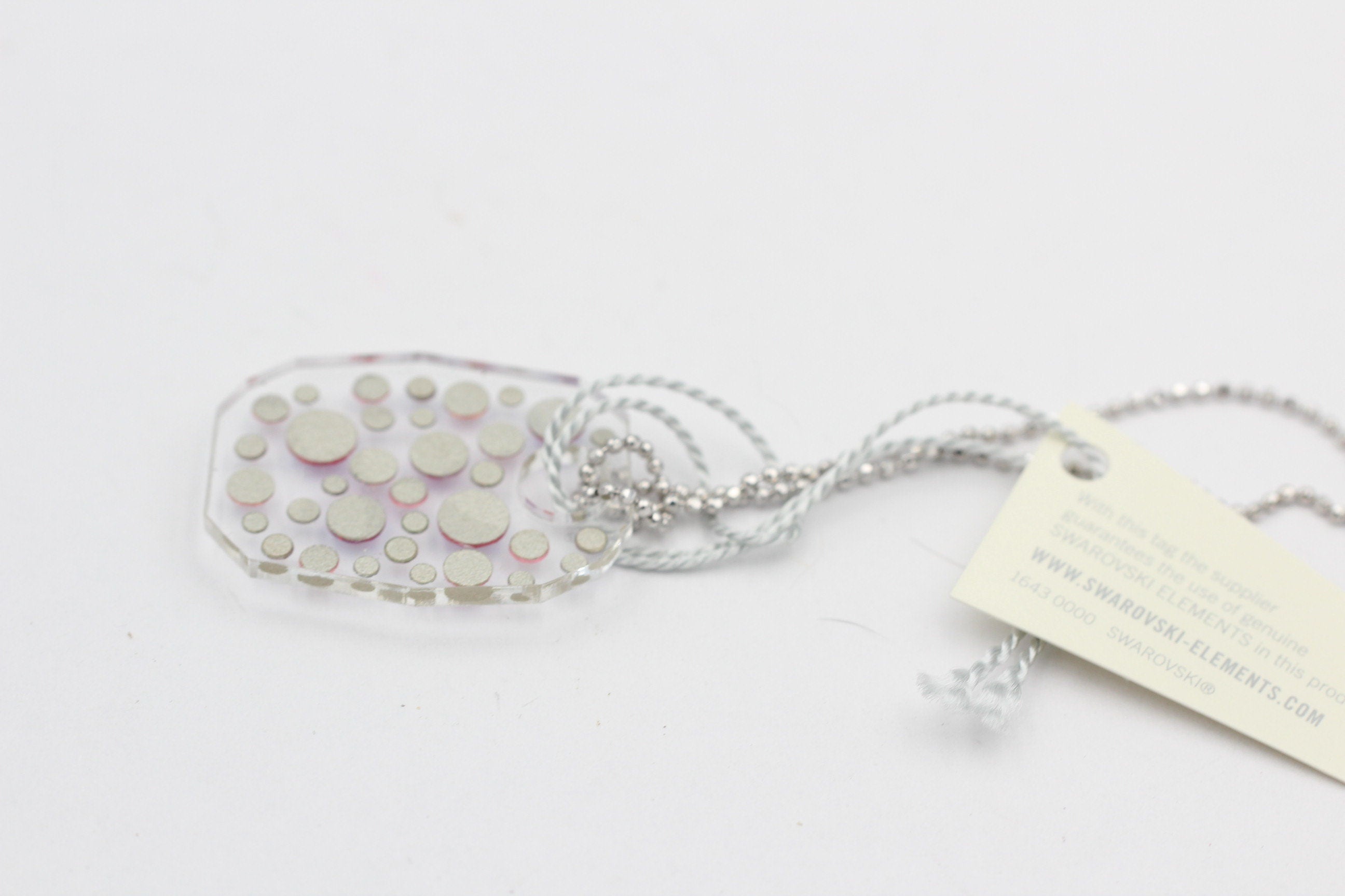 Collier Bubble mit Swarovski-Elements Fire Glacier mit 925 Silber Kette