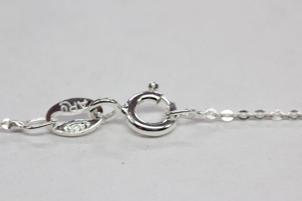 Anker Kette 925 Silber 1,1 mm Lange: 45 cm rhodiniert.. Collierkette