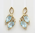 2,0 Carat Blautopas Ohrstecker 925 Silber vergoldeter Ohrstecker sky blue Topas