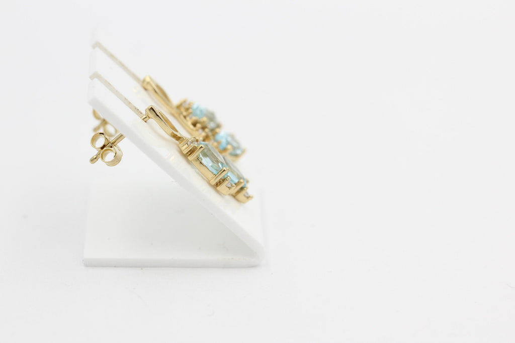 2,0 Carat Blautopas Ohrstecker 925 Silber vergoldeter Ohrstecker sky blue Topas