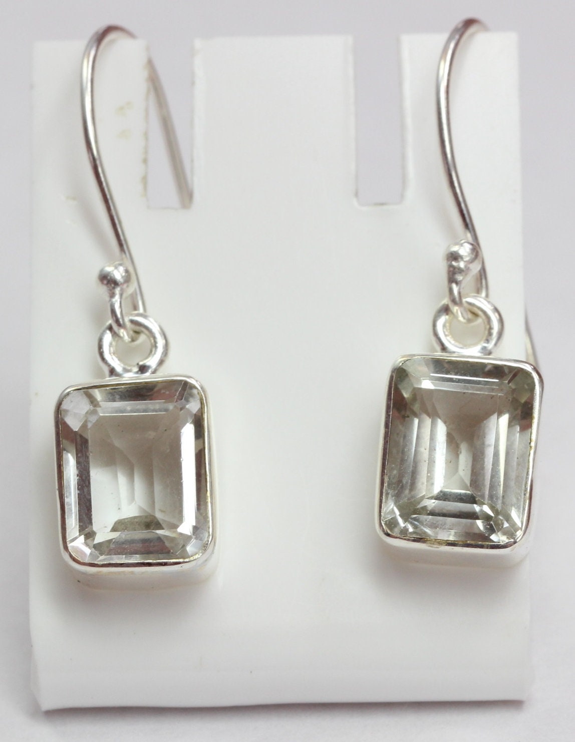 Edler 4,8 Carat weisstopas Ohrhanger 925 Silber weisser Topas Top Edel