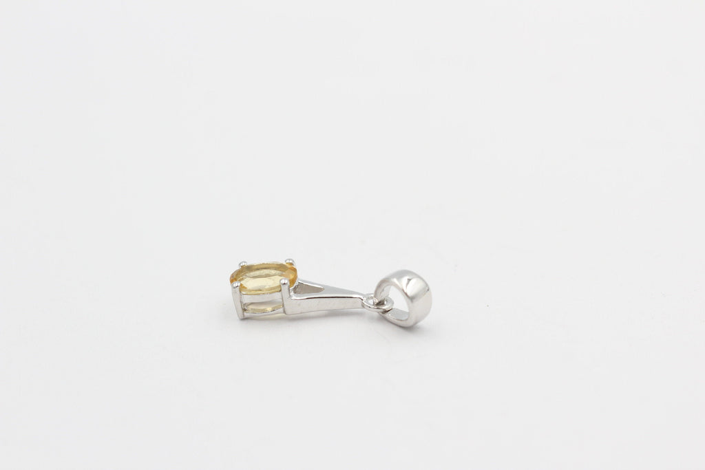 0,72  Carat Citrin Anhänger 925 Silber  goldgelber Citrin Edelsetein