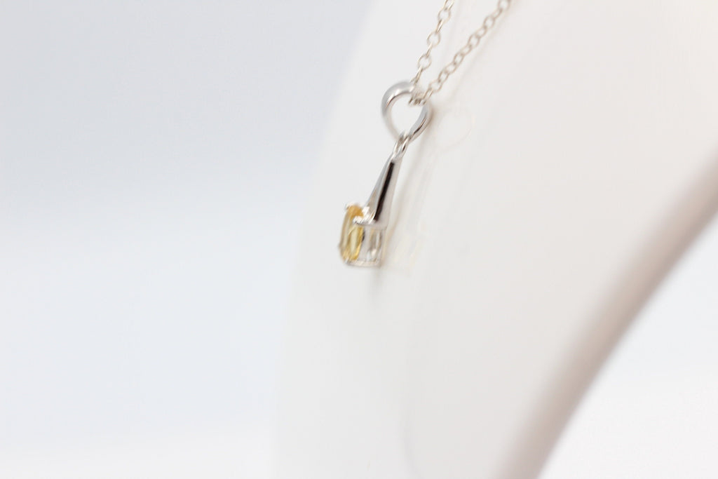 0,72  Carat Citrin Anhänger 925 Silber  goldgelber Citrin Edelsetein